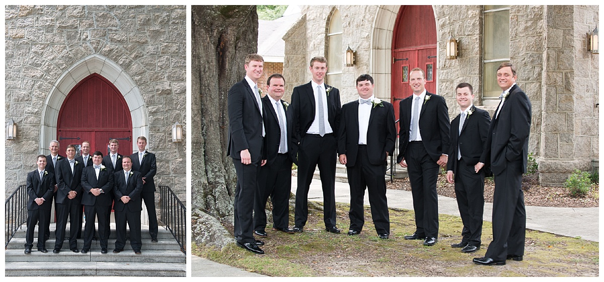 Groomsmen at church