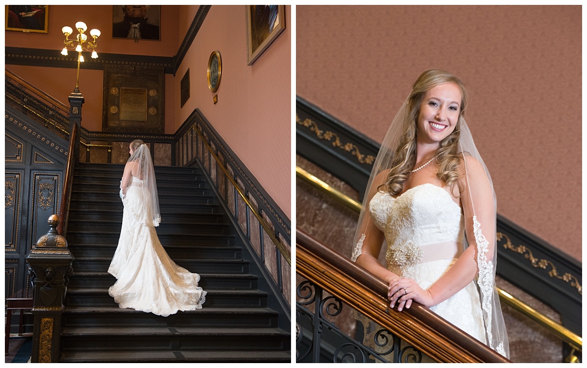 Bride on the SC State House steps