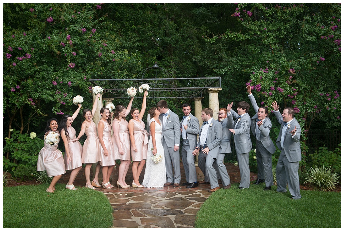 bridal party at the hall