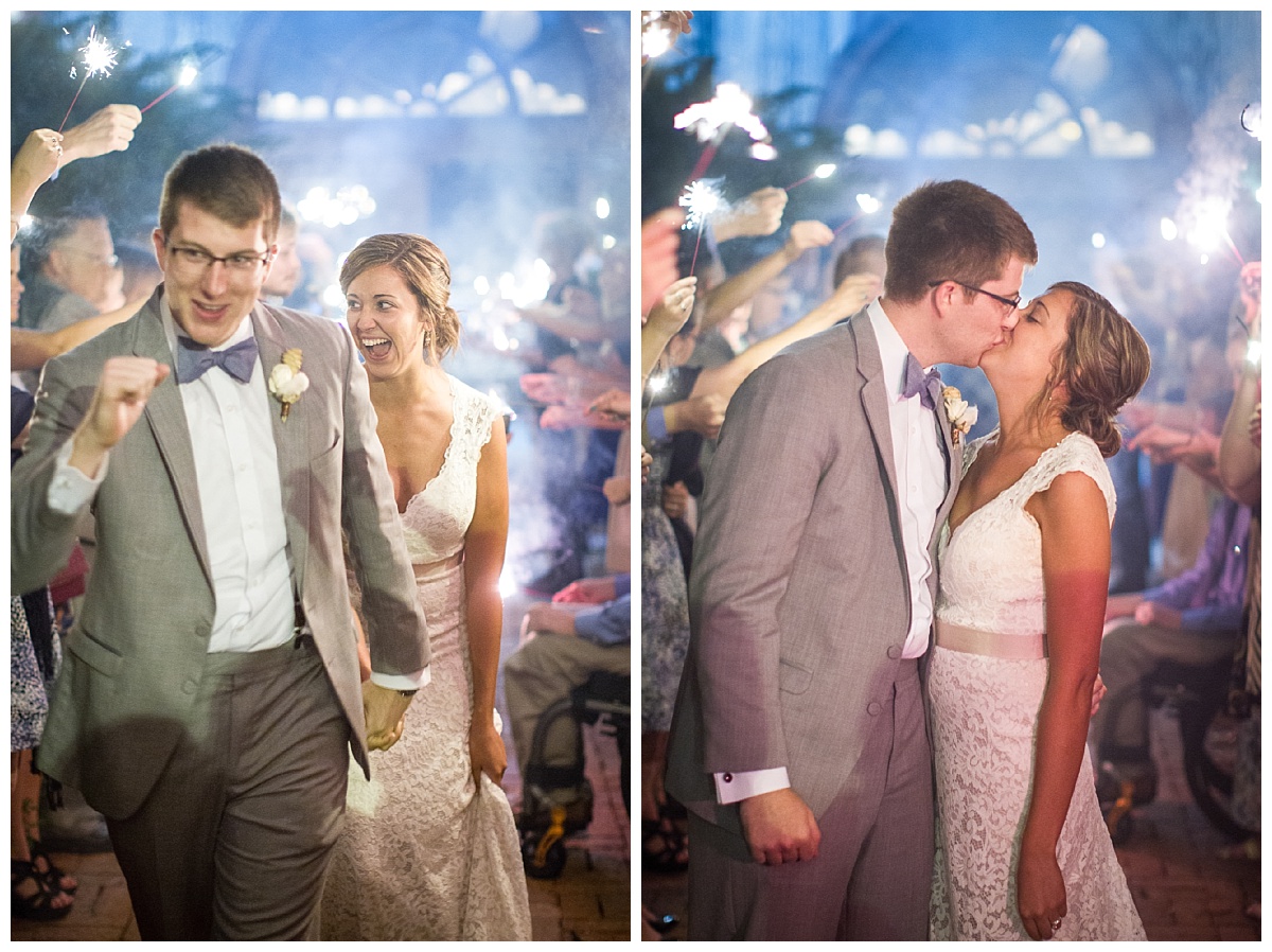 sparkler send off at the Hall at Senate's End