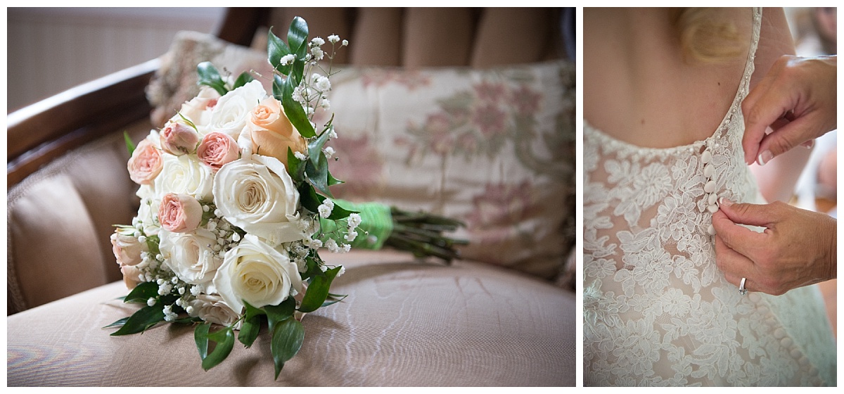 Lacy dress detail and wedding hankerchief...