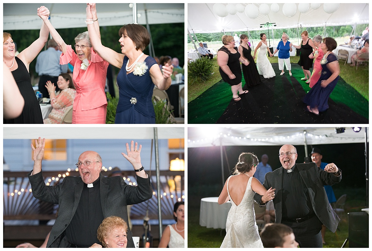 wedding moments on the outdoor dance floor