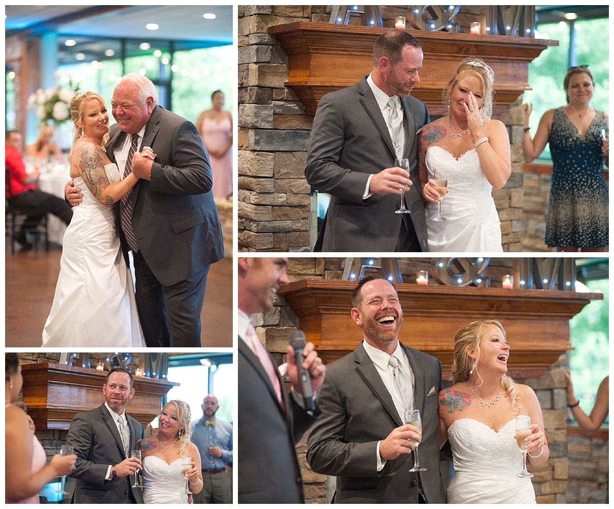 Wedding toasts and tears at Stone River Columbia wedding