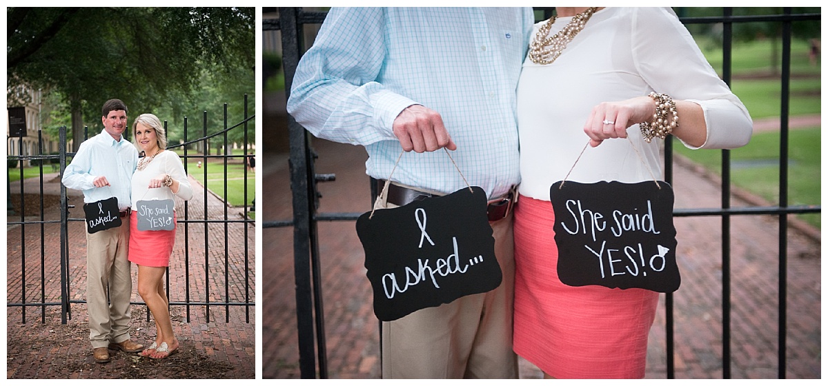 usc horseshoe engagement chalkboard signs