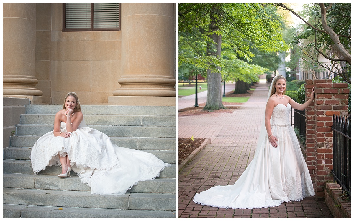 usc horseshoe bridal portrait on steps