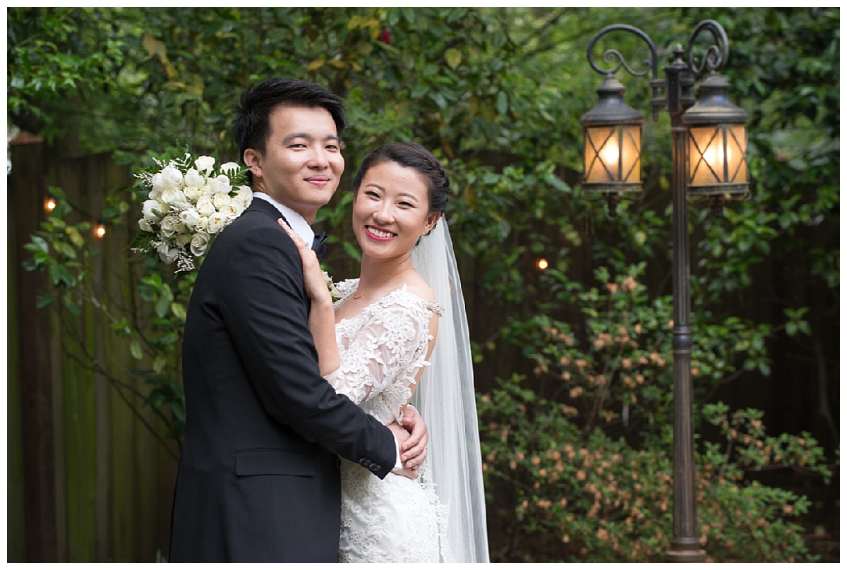 Asian wedding couple portrait