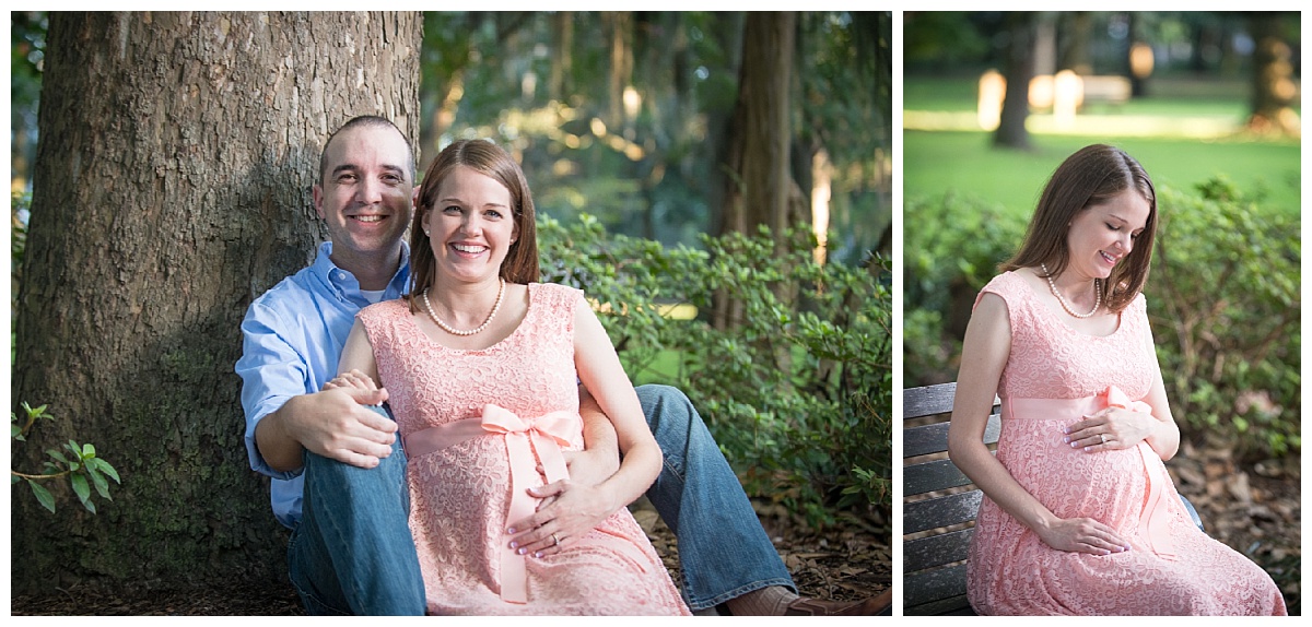 maternity couple at the park