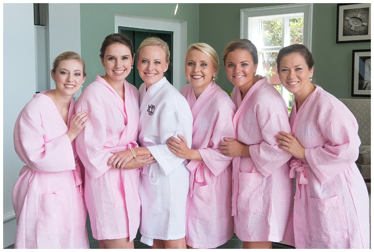 Bridal party pink robes