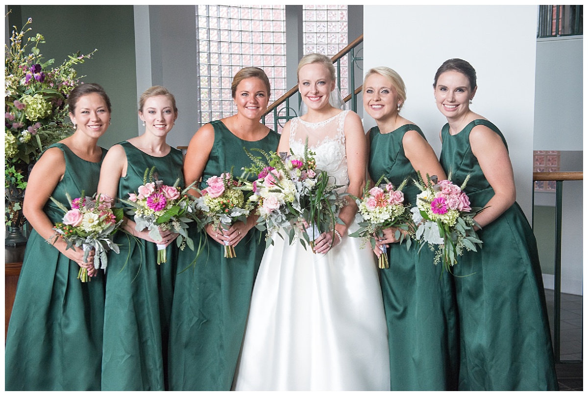 Hunter green bridesmaid dresses