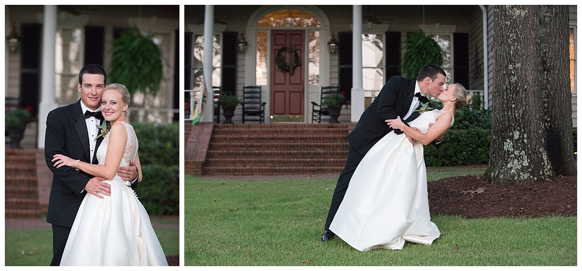 Portrait in front of bride's home