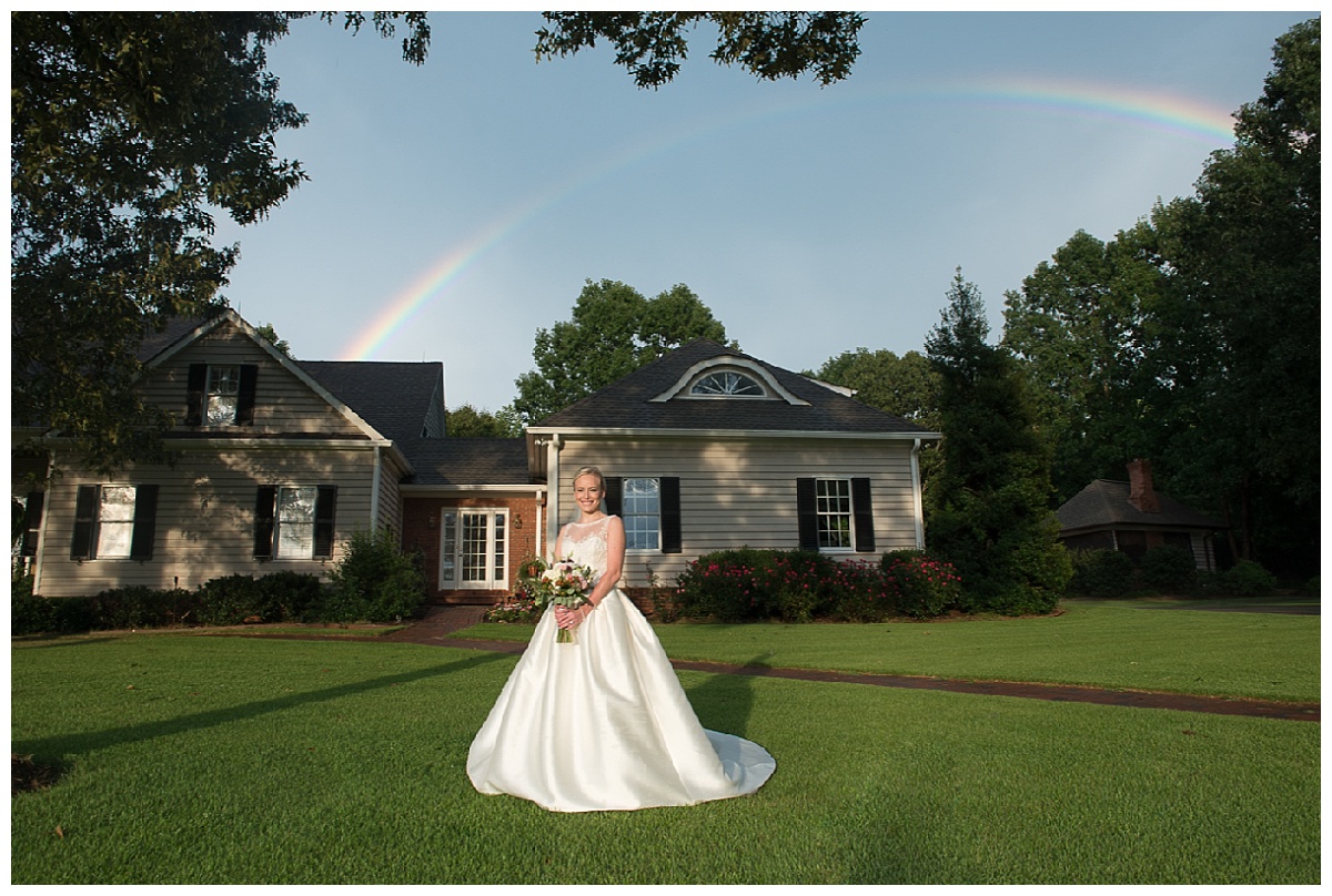 Rainbow bridal portrait