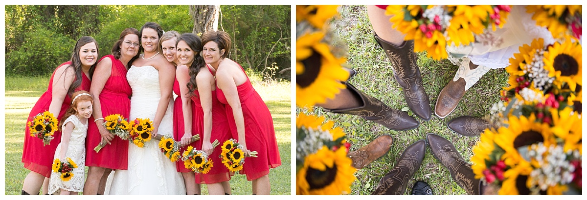 Sunflower bridesmaids