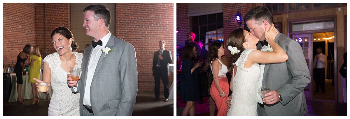 Wedding couple dancing at the hall