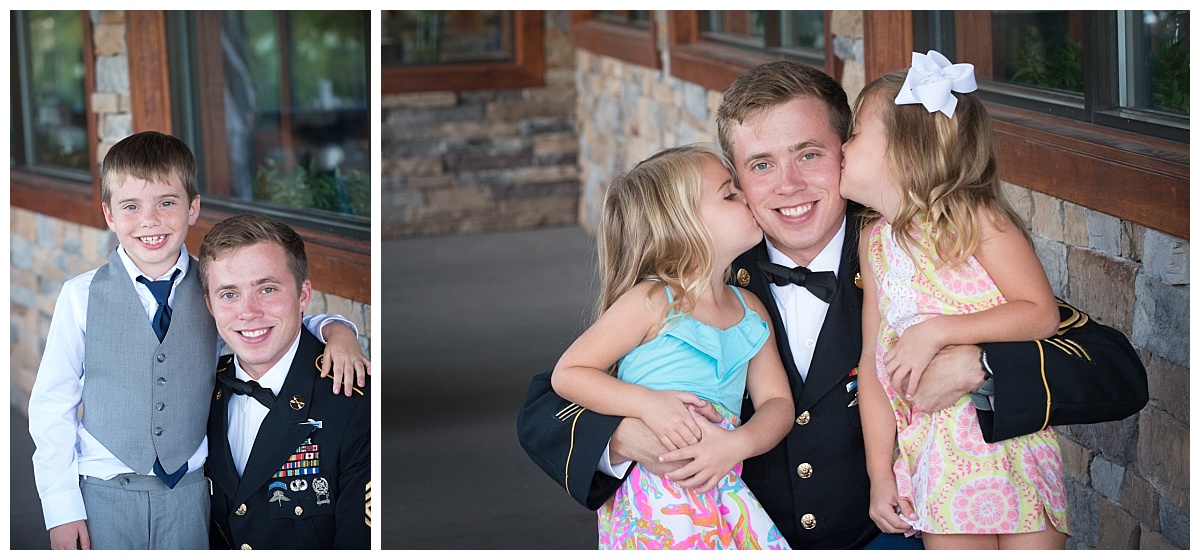 Groom with wedding kids