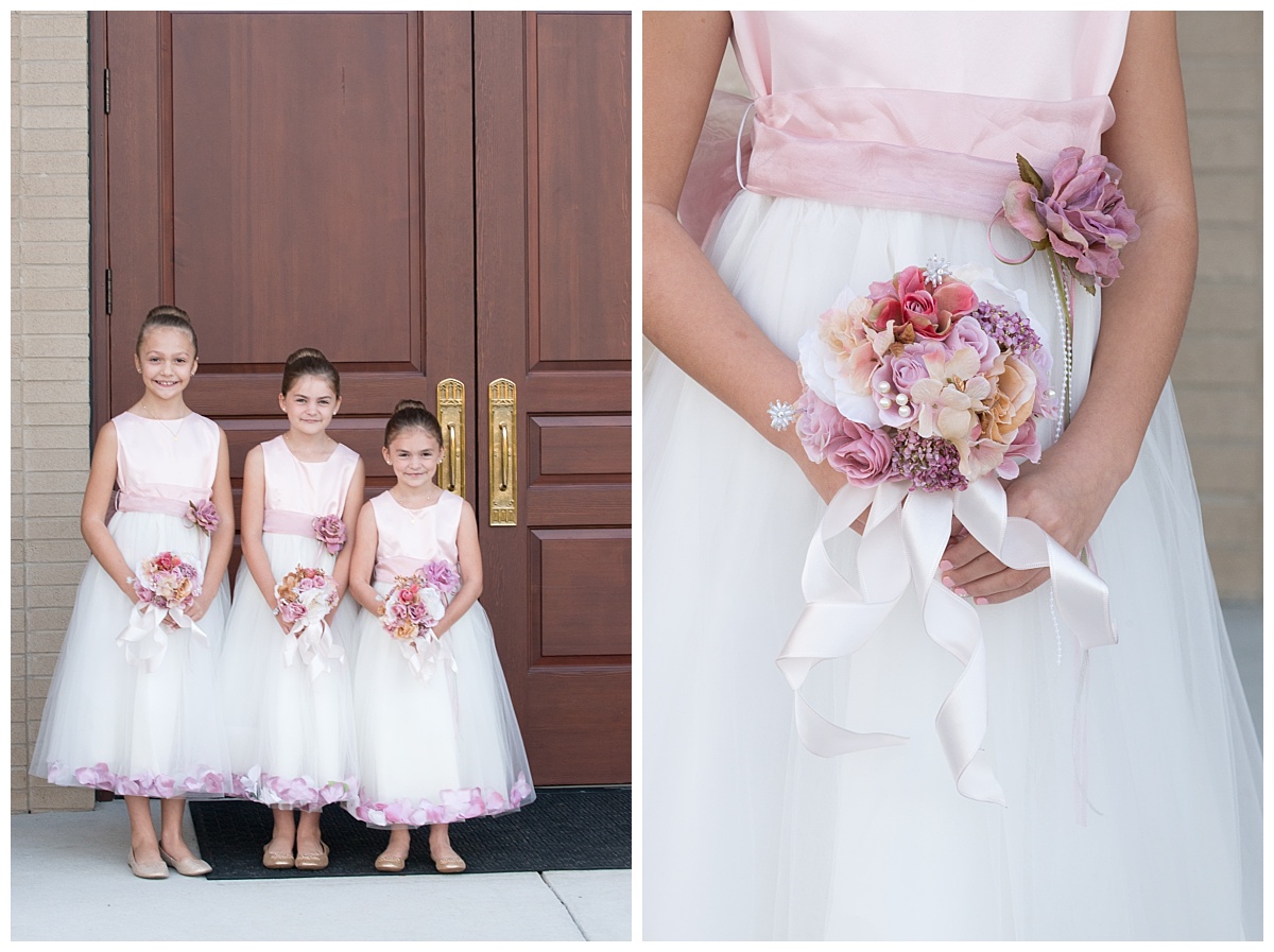 Flowergirls with pastel bouquet