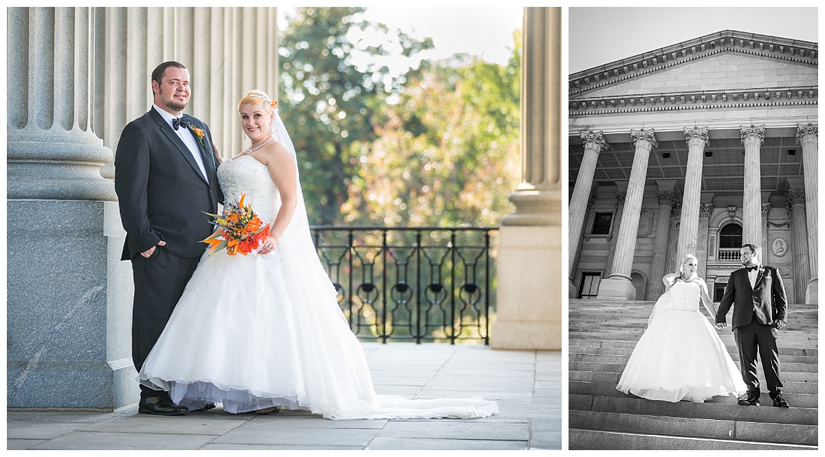 Bride and groom at SC State House
