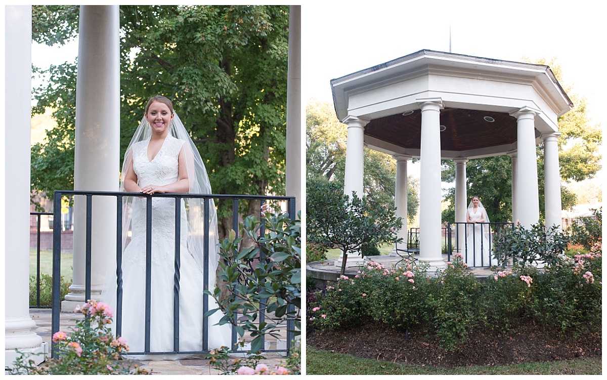 Columbia College gazebo bridal