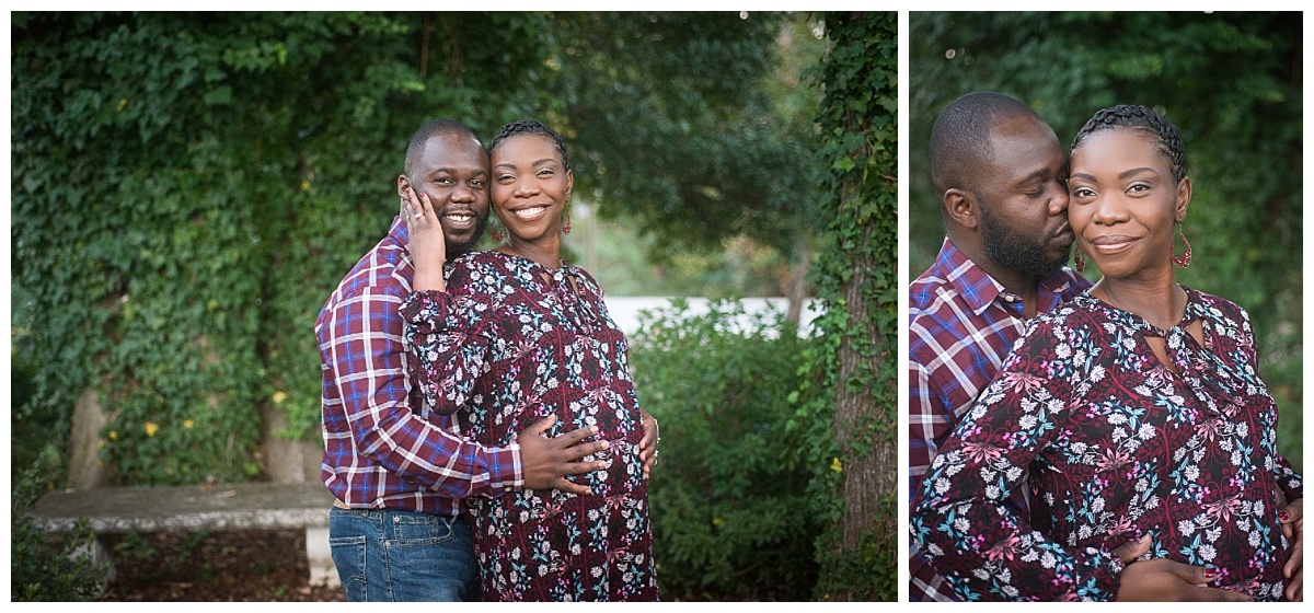 Outdoor maternity portrait in park