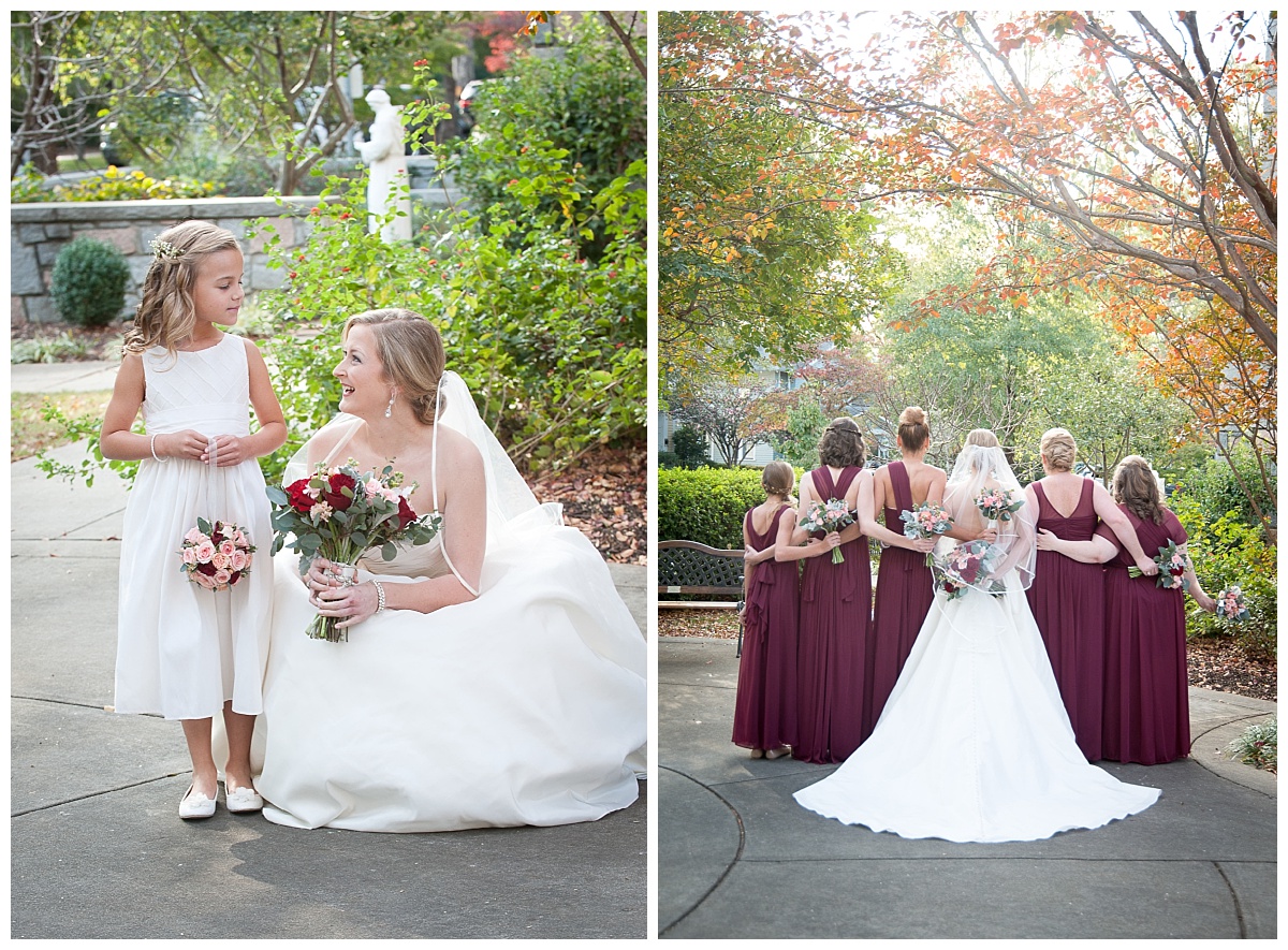 Burgundy dresses for bridesmaids