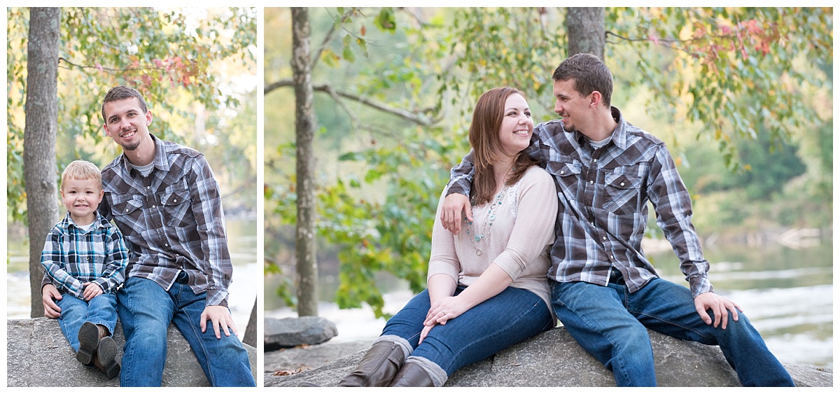 Engagement session on rocks