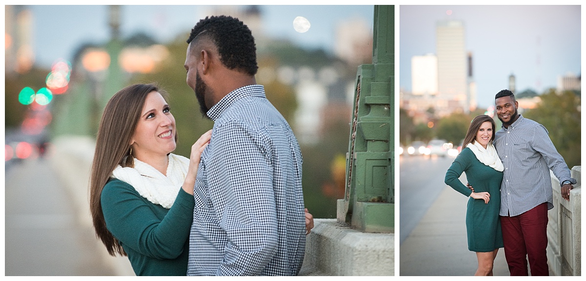 Sunset Columbia engagement portrait