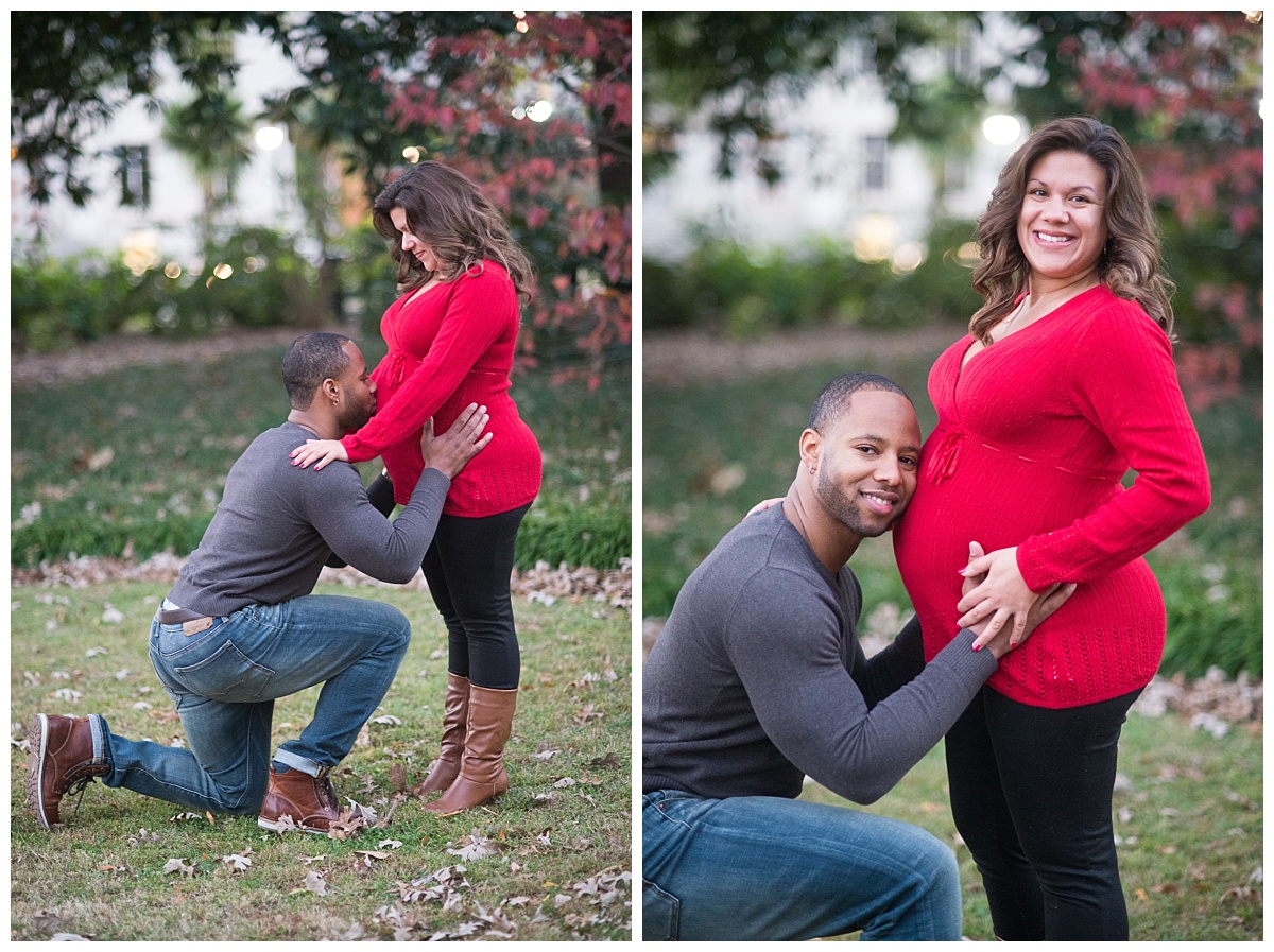 couples maternity portrait at the state house