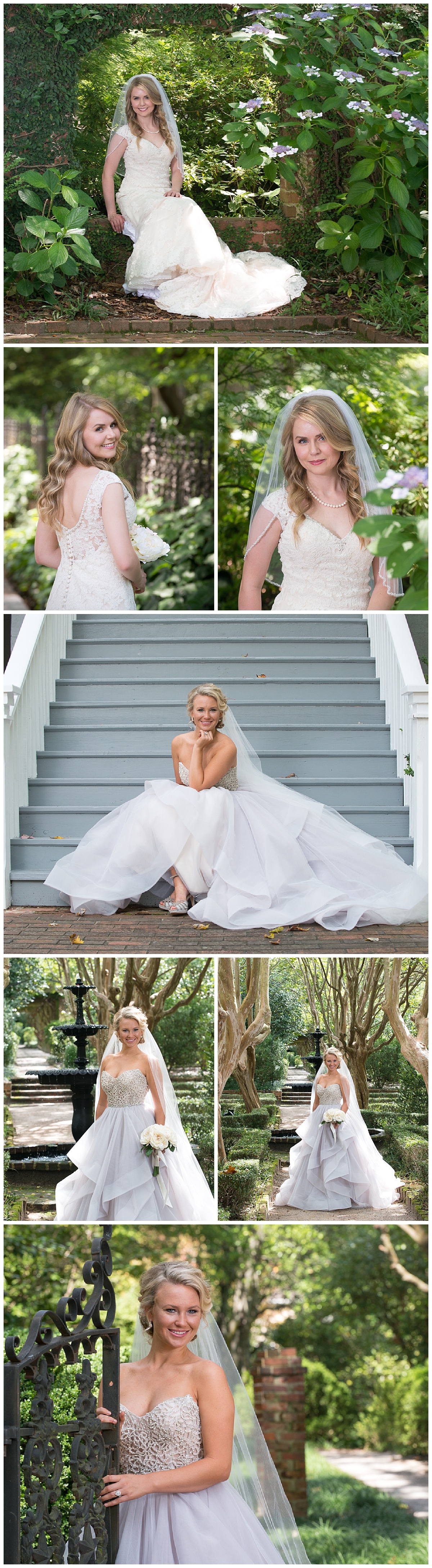 Governor's mansion and Lace House bridal portrait