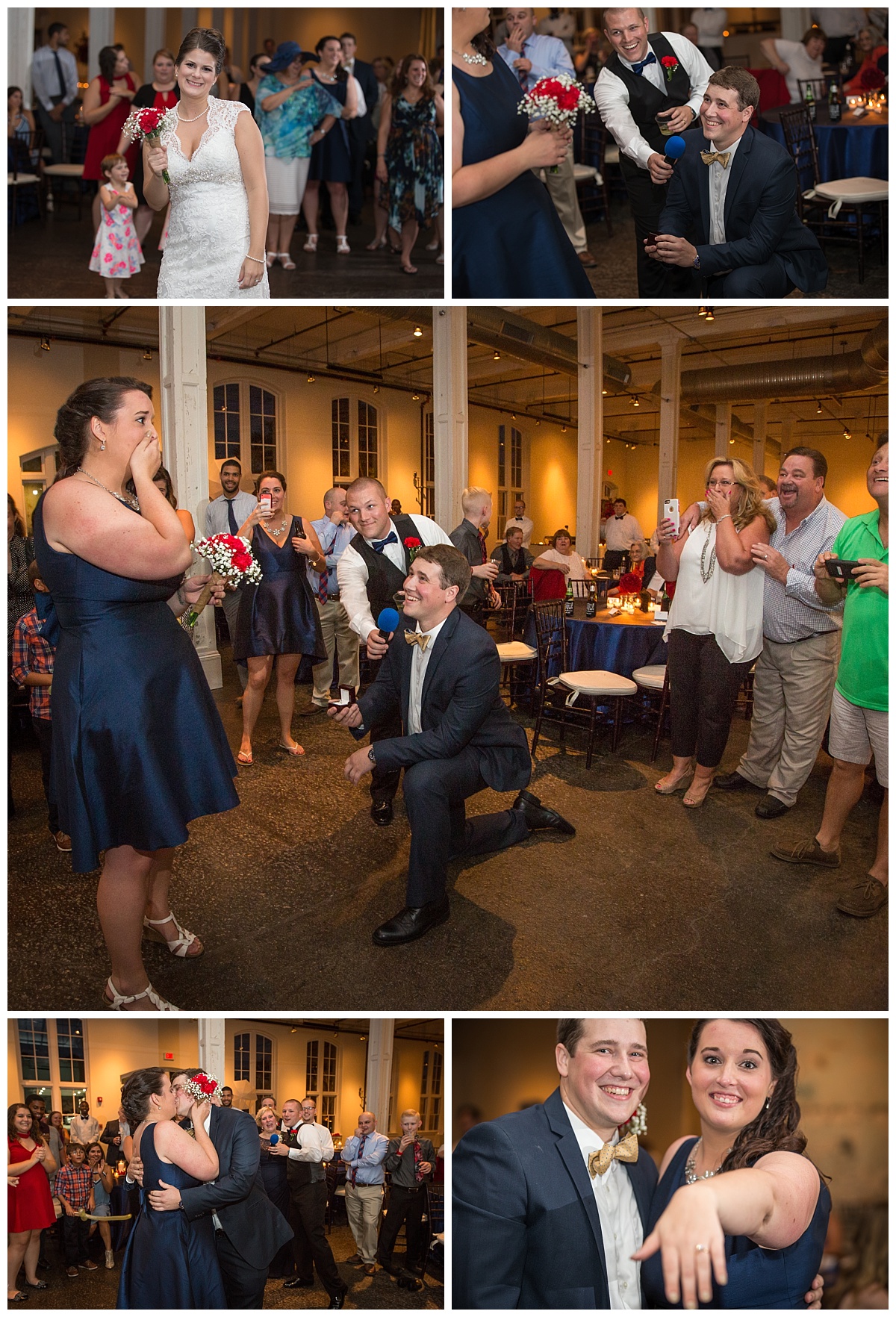 Surprise bouquet toss proposal