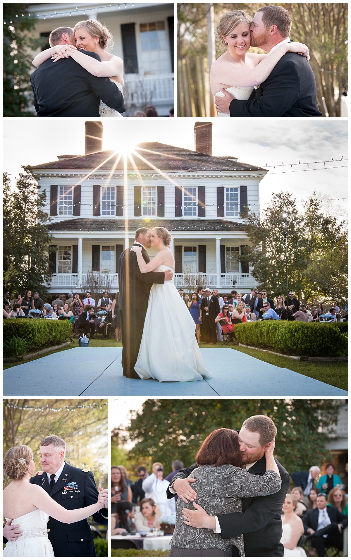 Sunset reception and first dances at Kershaw Cornwallis house