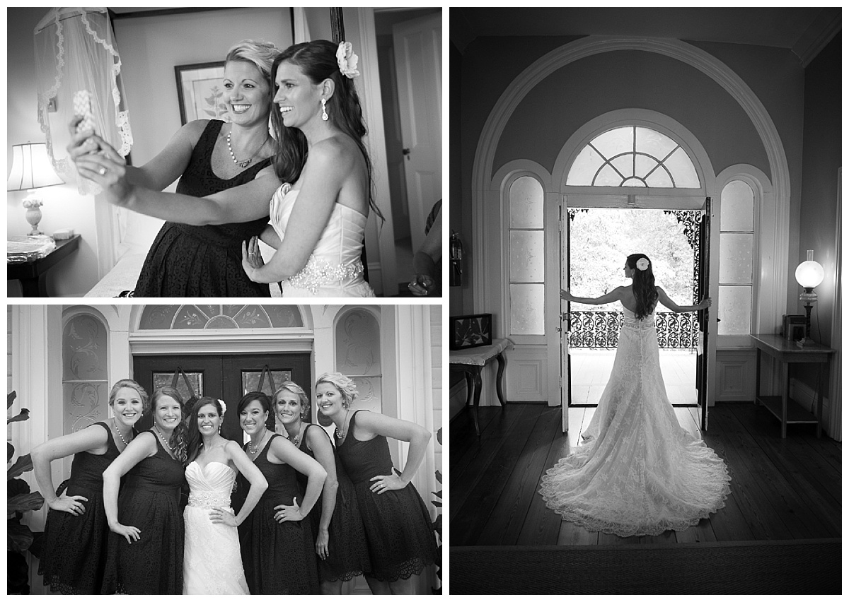 Bride photos at the Lace House