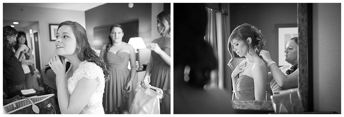 Bride getting ready at hotel