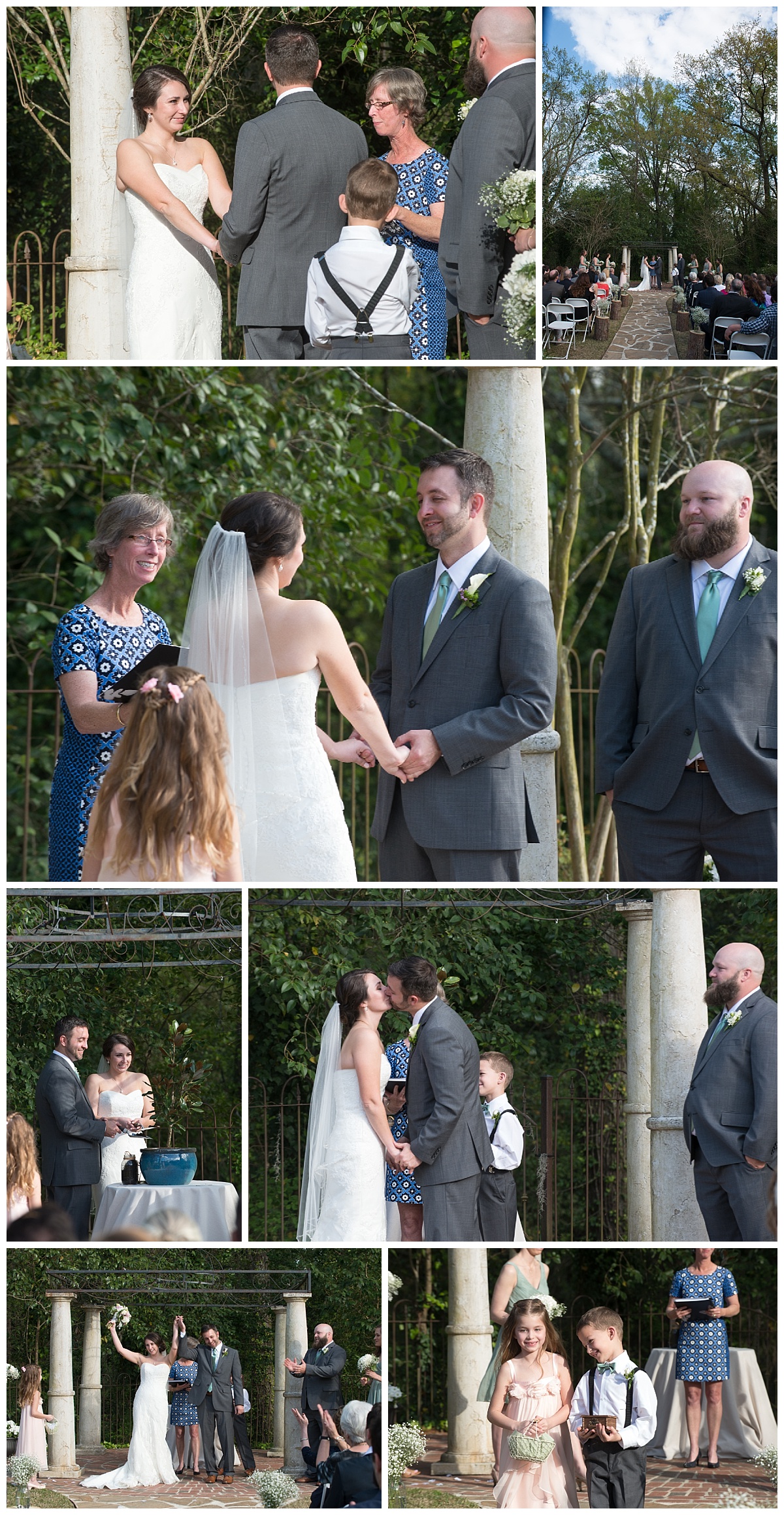 Spring garden ceremony at the hall at senates end