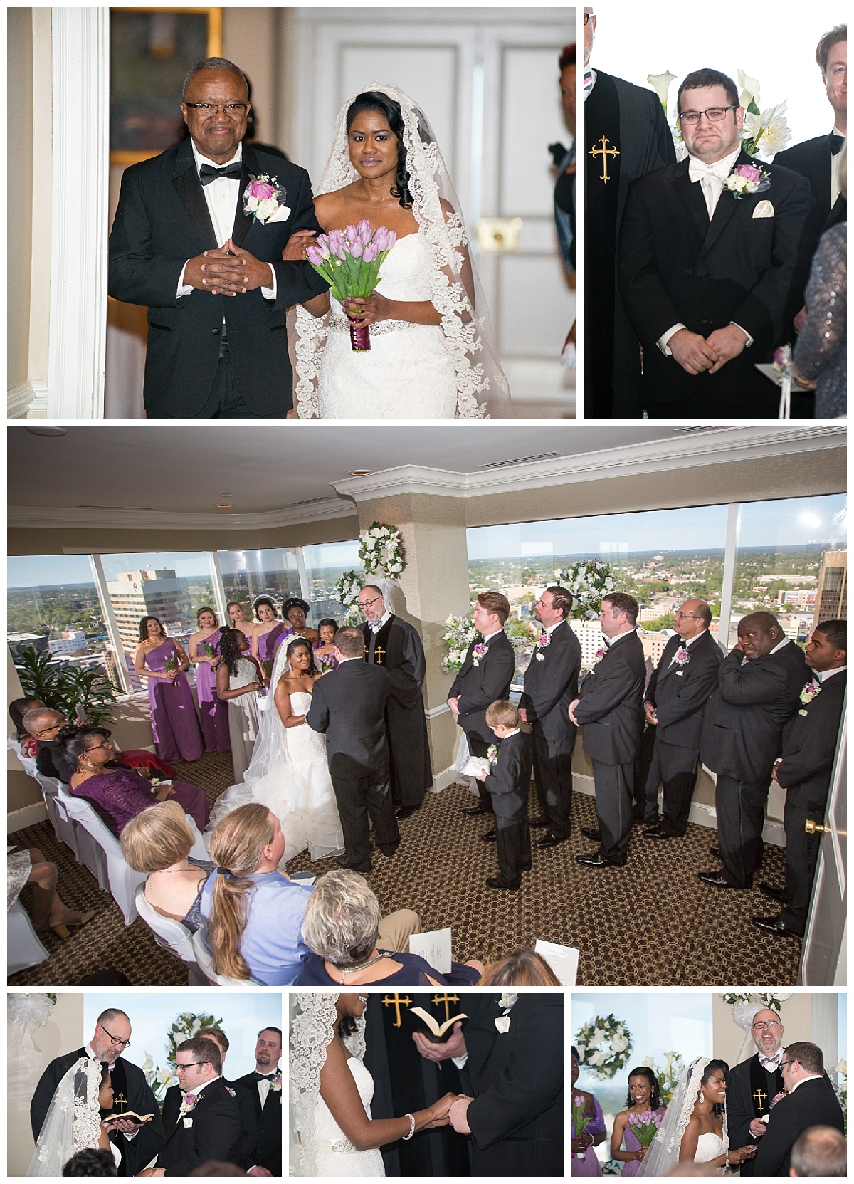 Downtown wedding ceremony at the Capital City Club