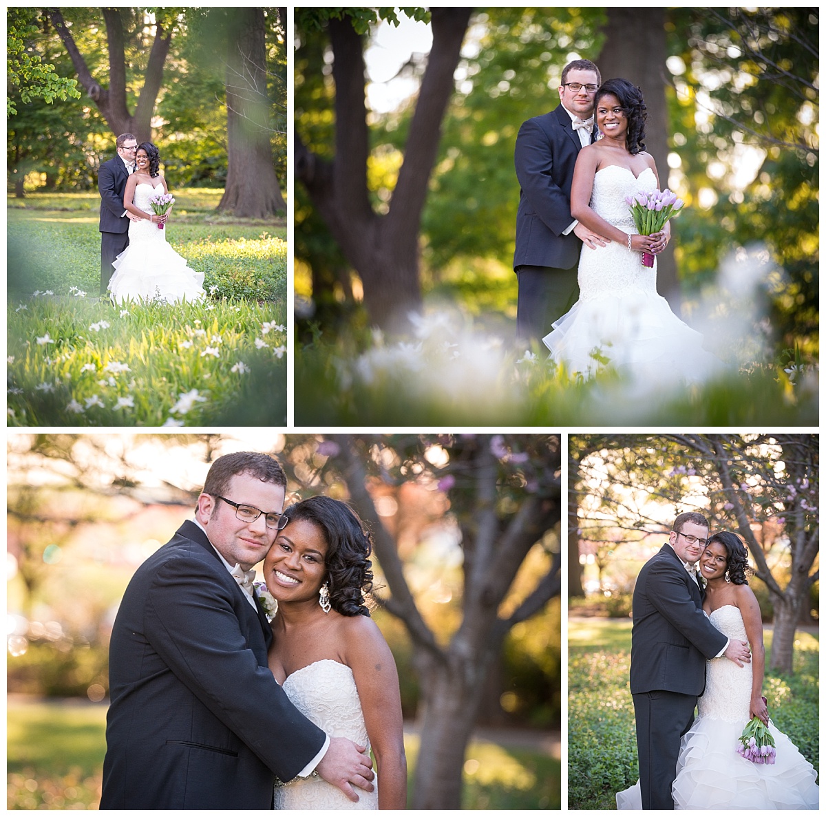 Sunset on the State House with bride and groom