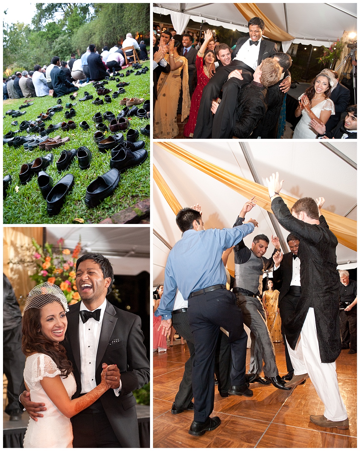 Tented reception dancing