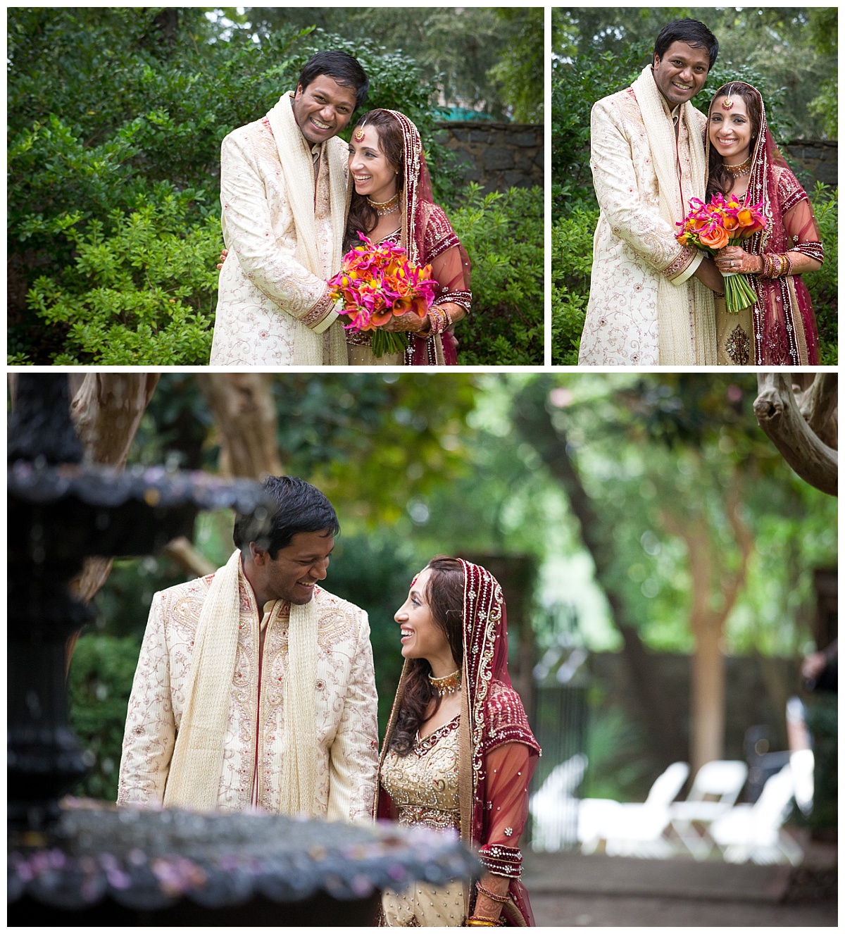 Indian couple at lace house gardens