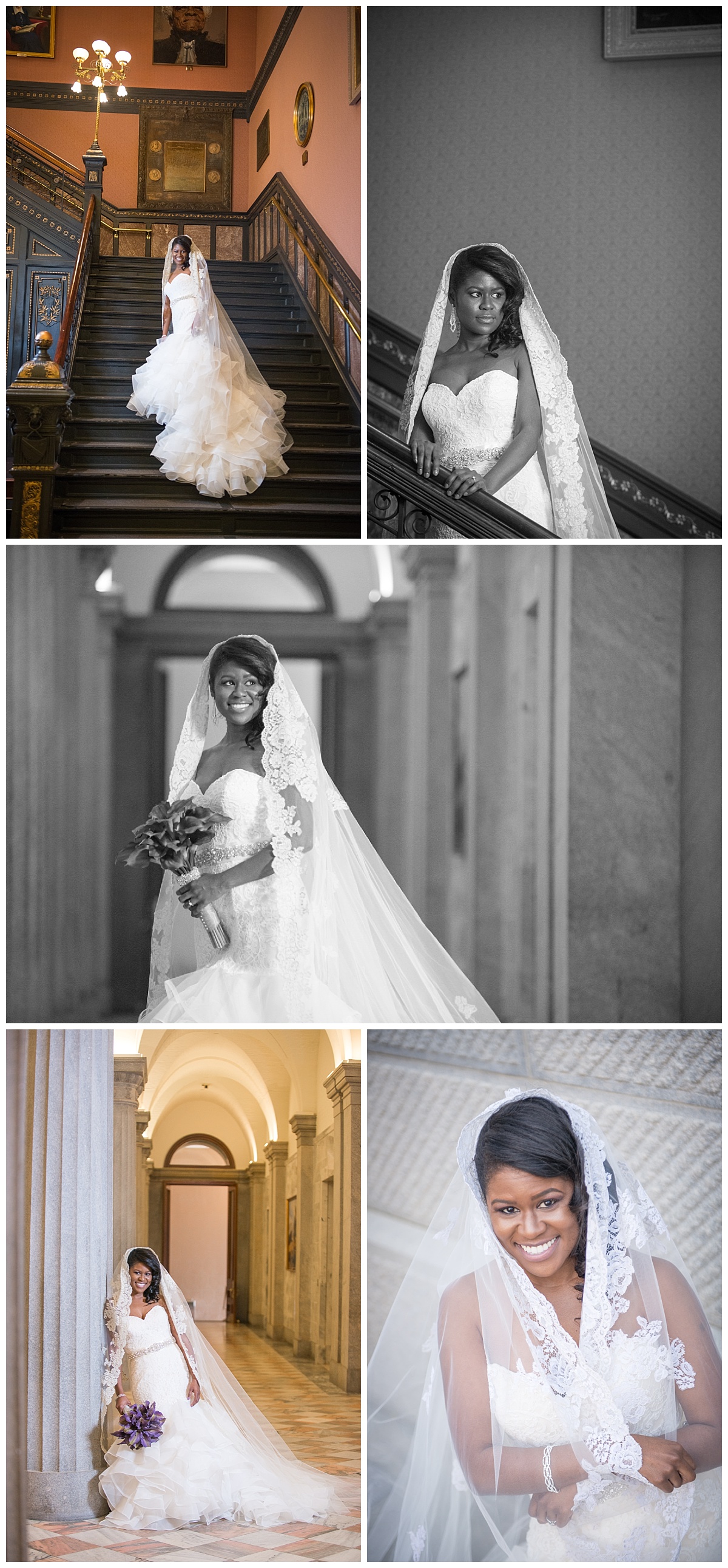 Bridal portrait at SC State House