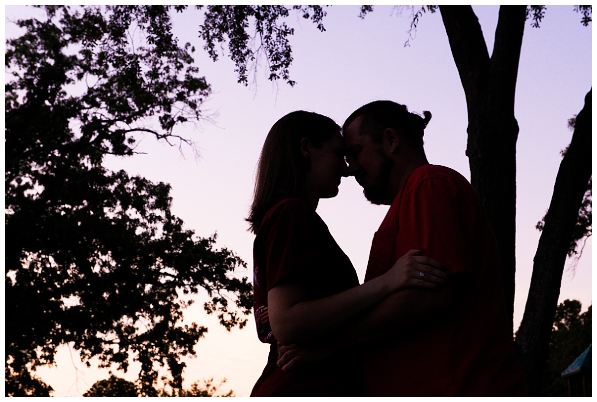 Sunset engagement photo