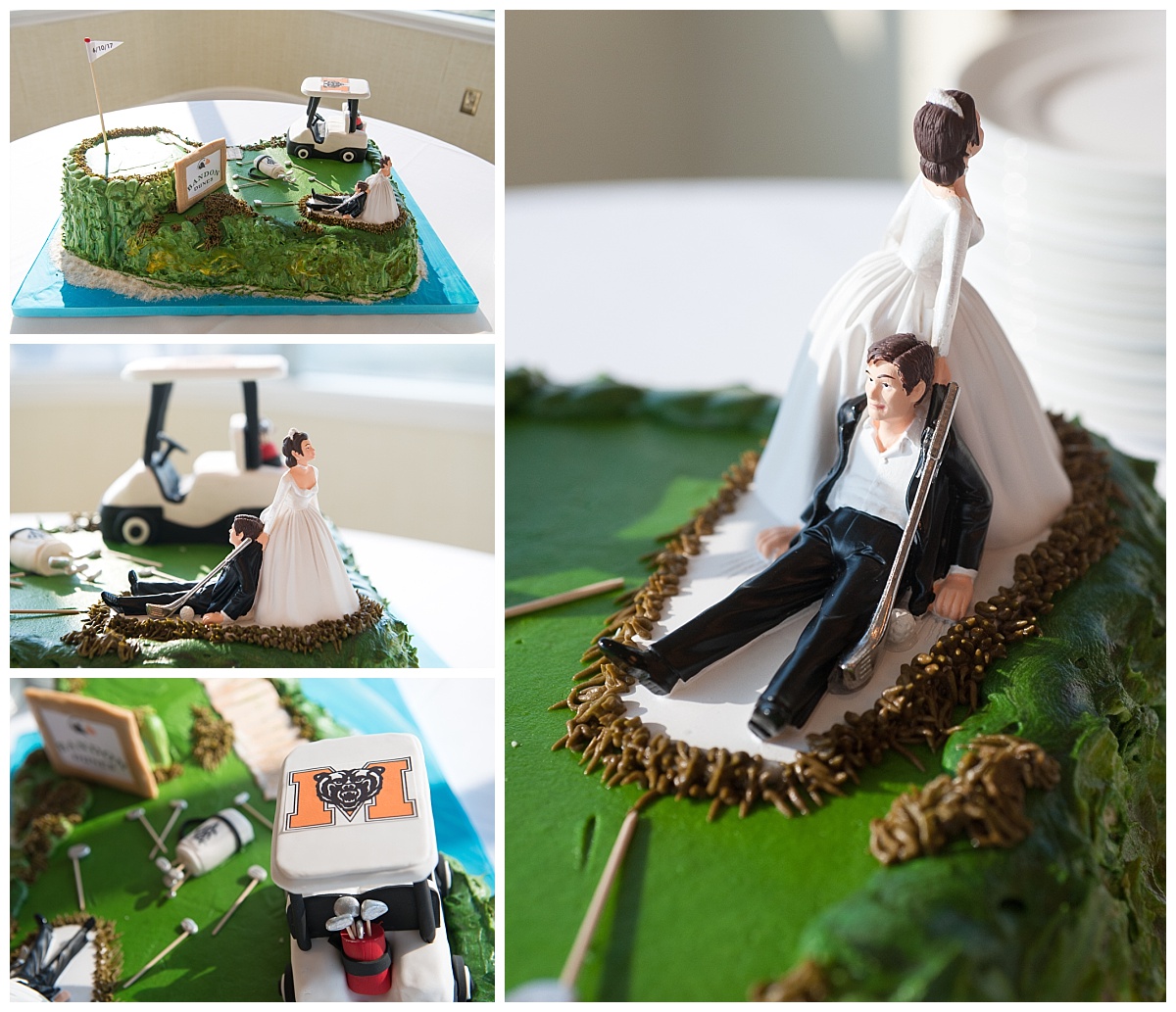 Custom grooms cake of golfer by Bonnie Brunt cakes