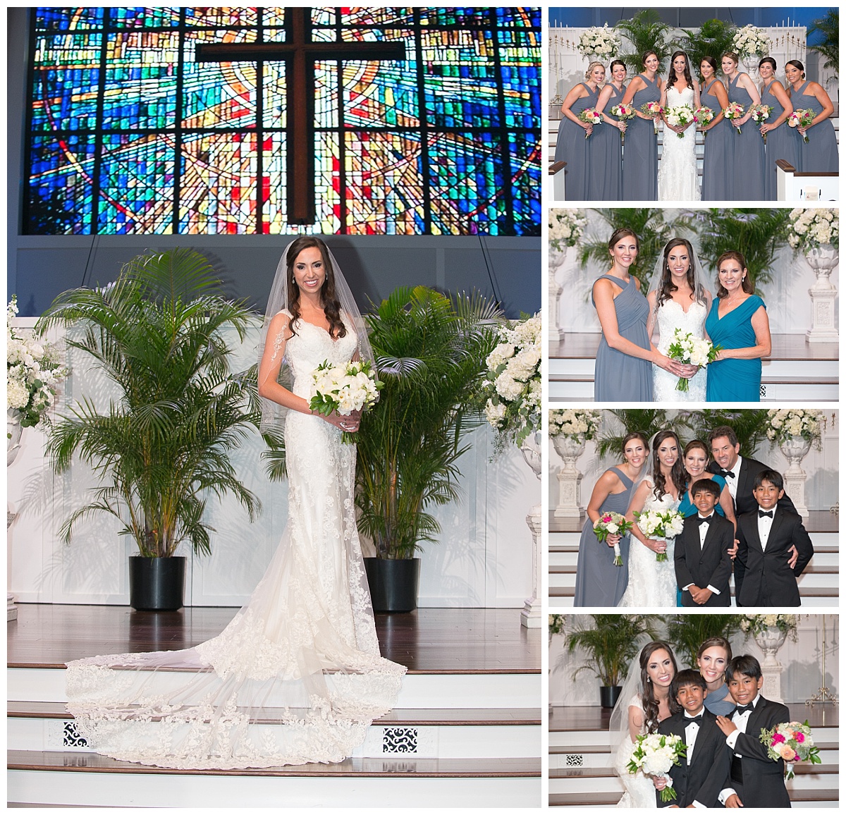 Bride portraits in church