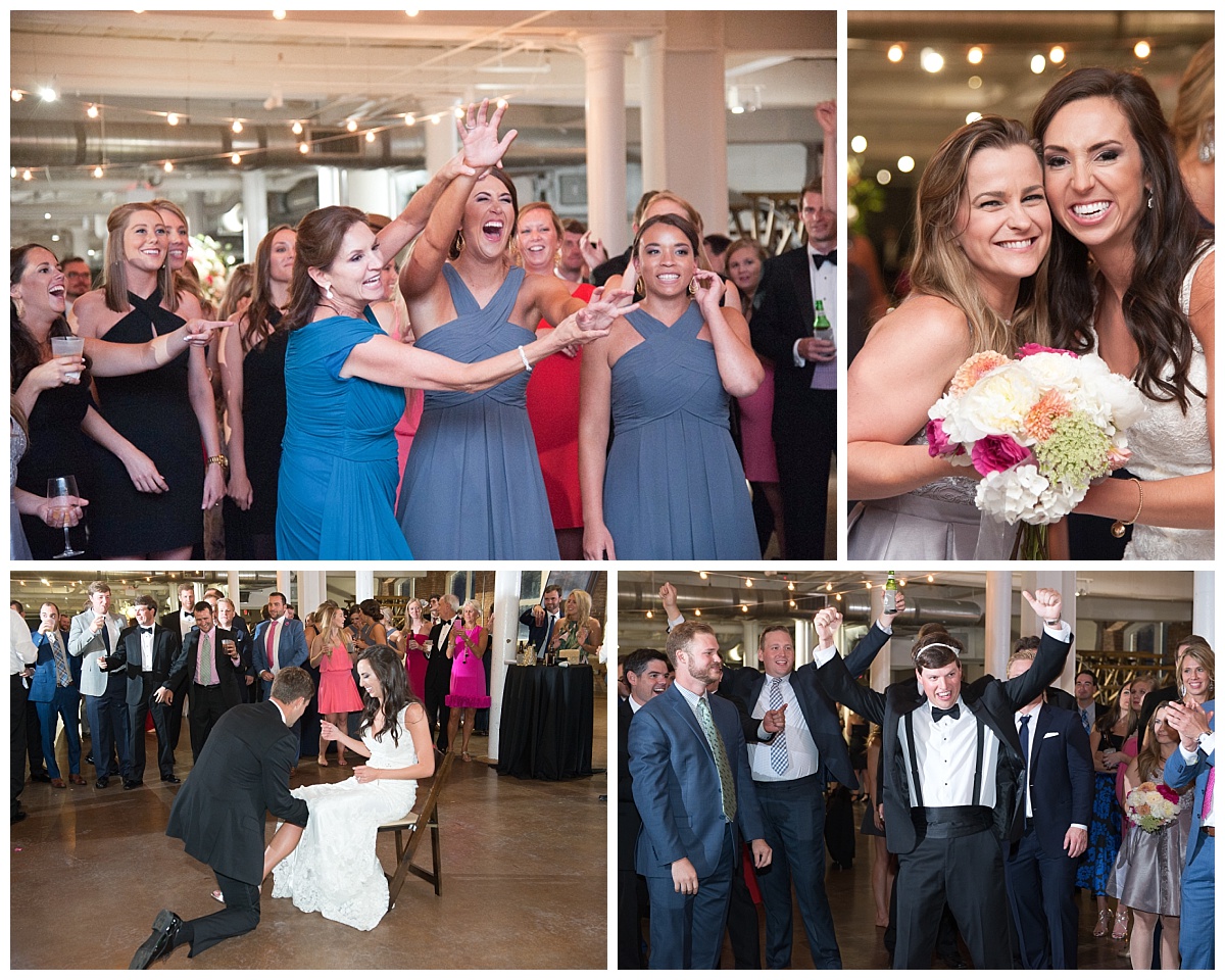 Bouquet and garter toss