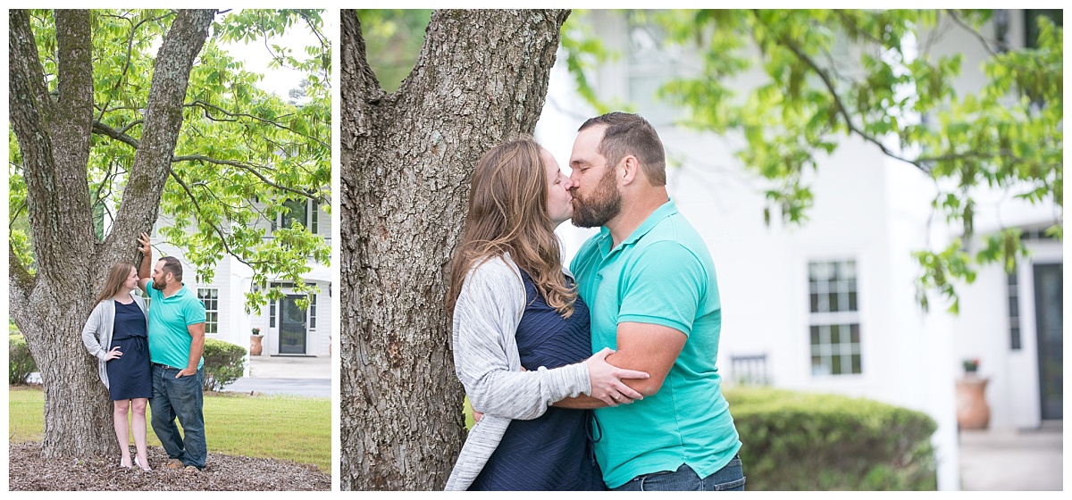 kiss in front of corley mill house