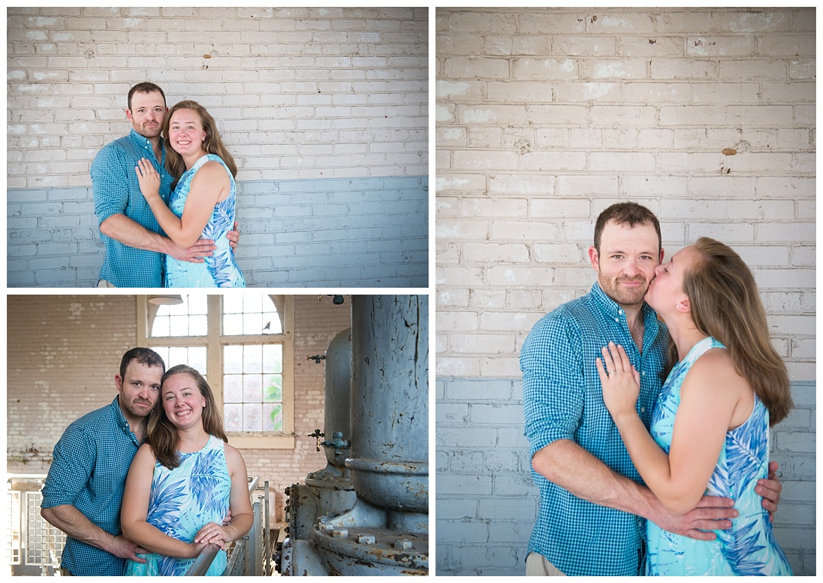 Blue engagement photo outfits