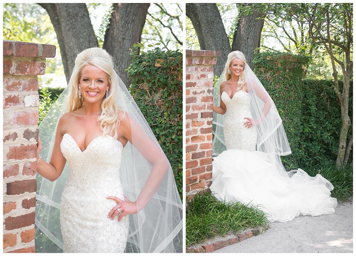 Lace House bridal portrait at gate