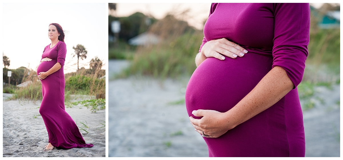 Red maternity dress