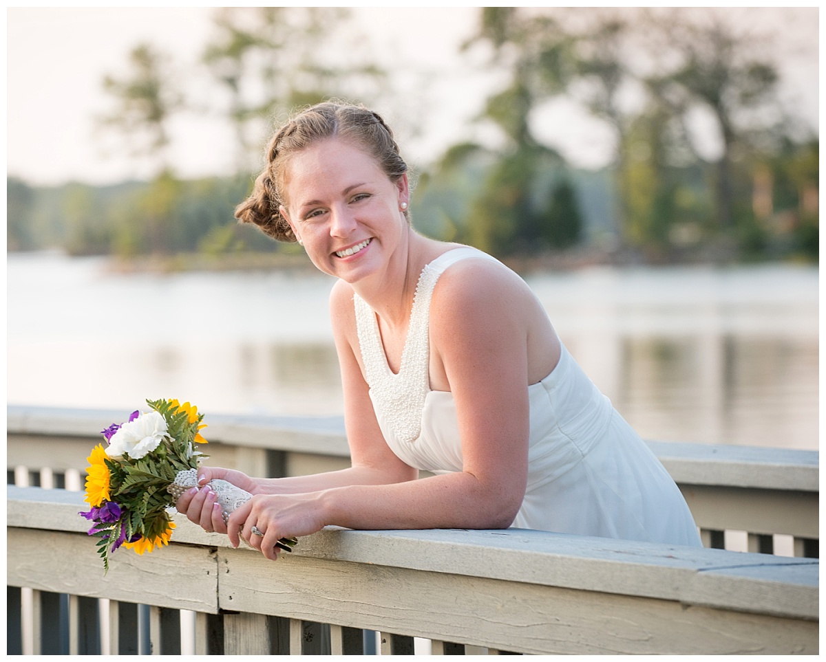 Lake Murray bridal portrait