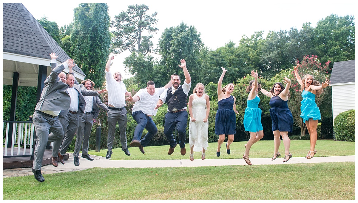 Bridal party jump