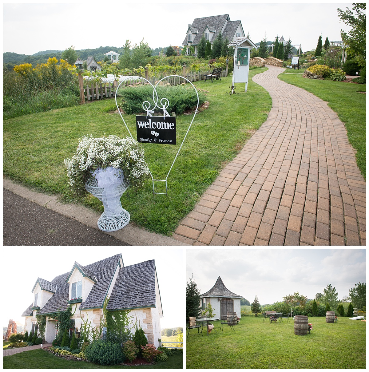 Cottage winery and vineyard outside