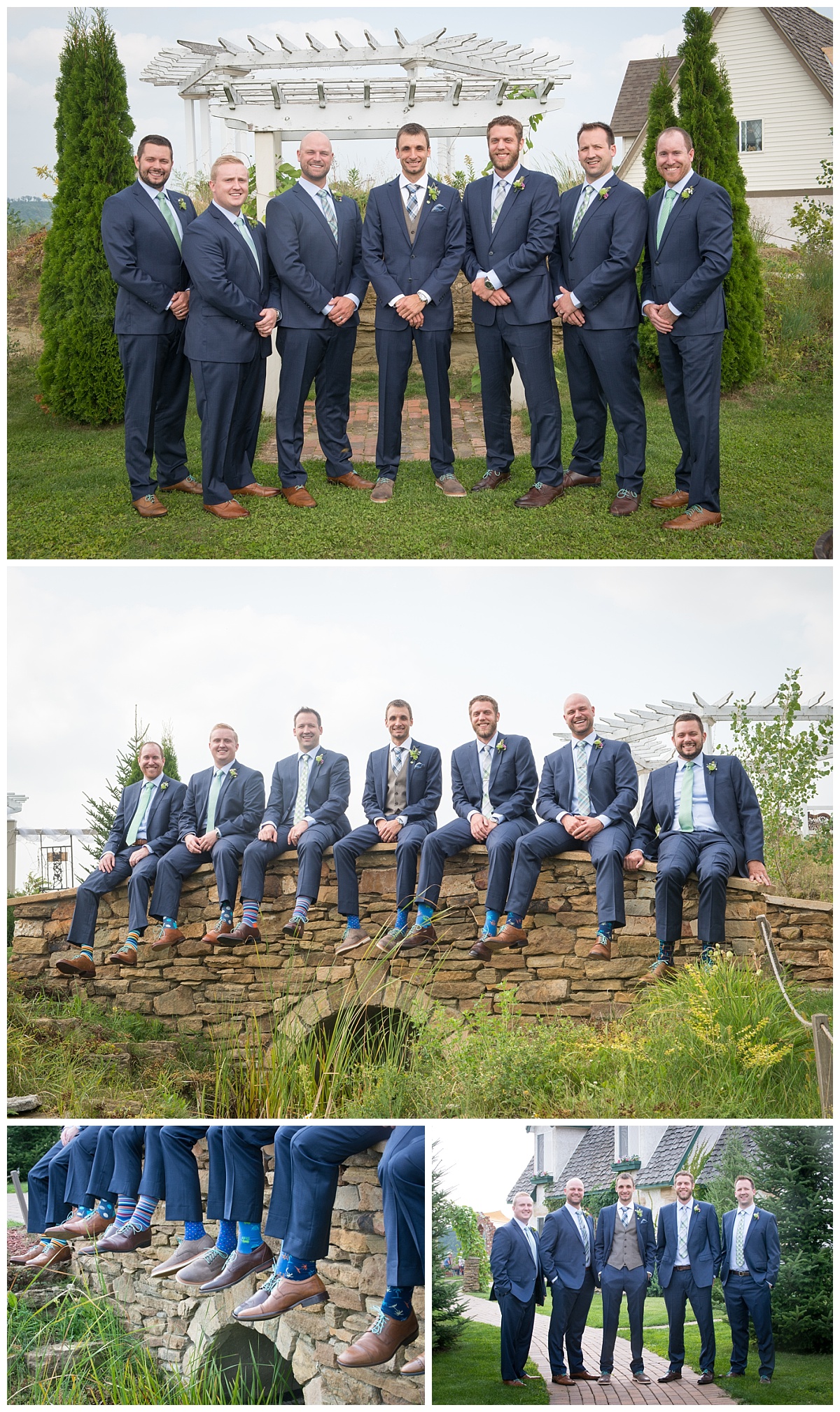 Groomsmen with custom socks