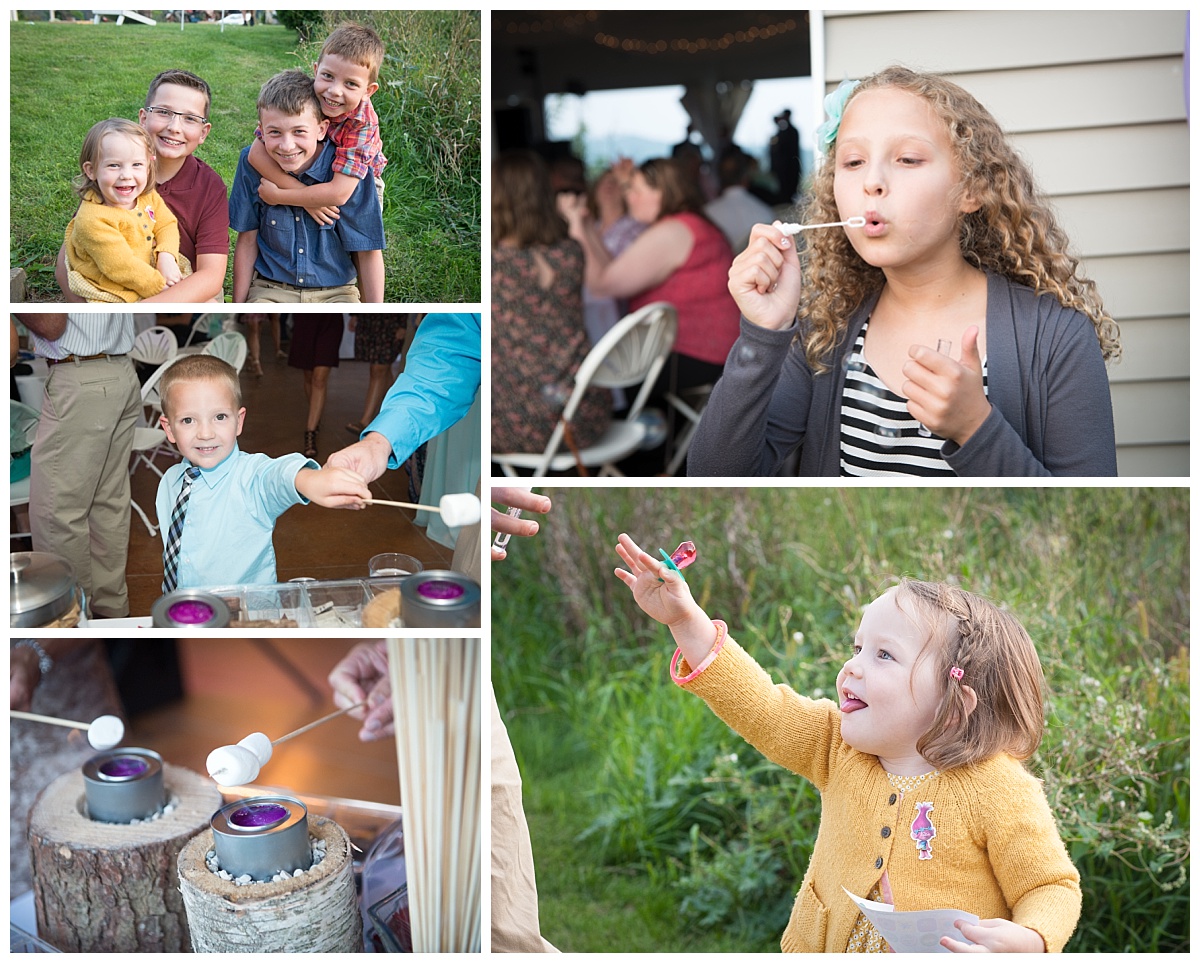 Kids and smores station